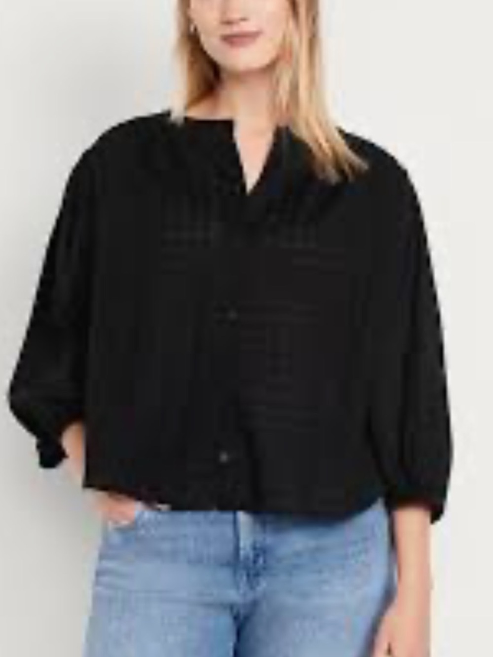 Old navy black lightweight top 100% cotton size 2x nwt
